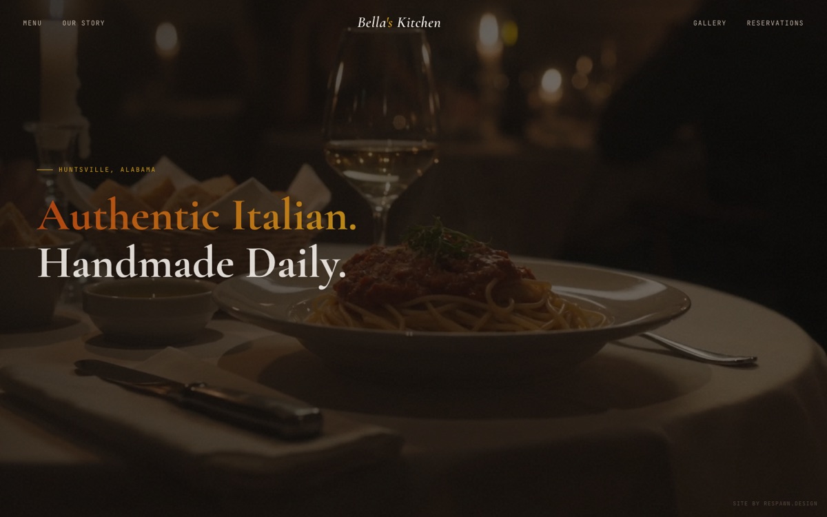 Bella's Kitchen — a site by Respawn