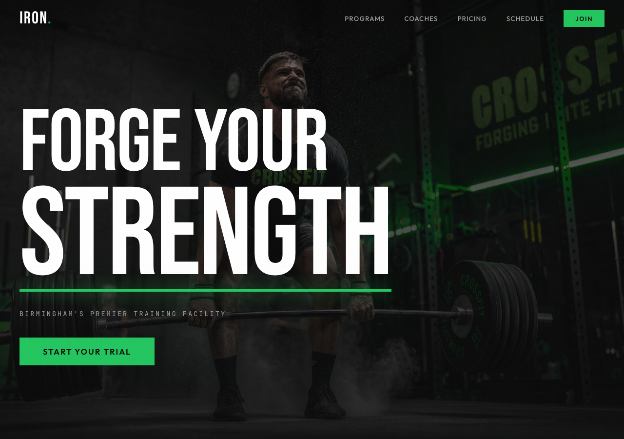 Iron Athletics website